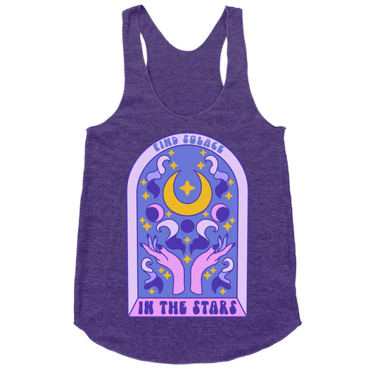 Find Solace In The Stars Racerback Tank