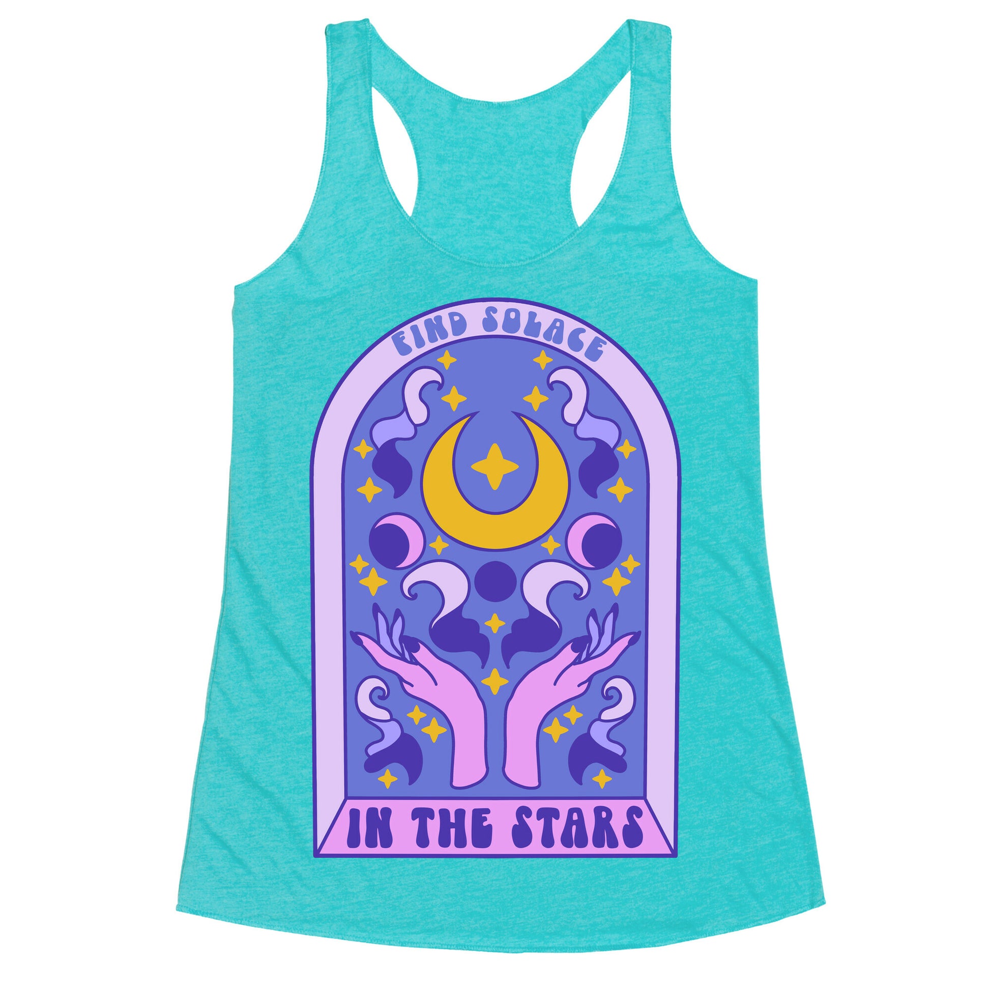 Find Solace In The Stars Racerback Tank