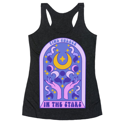Find Solace In The Stars Racerback Tank