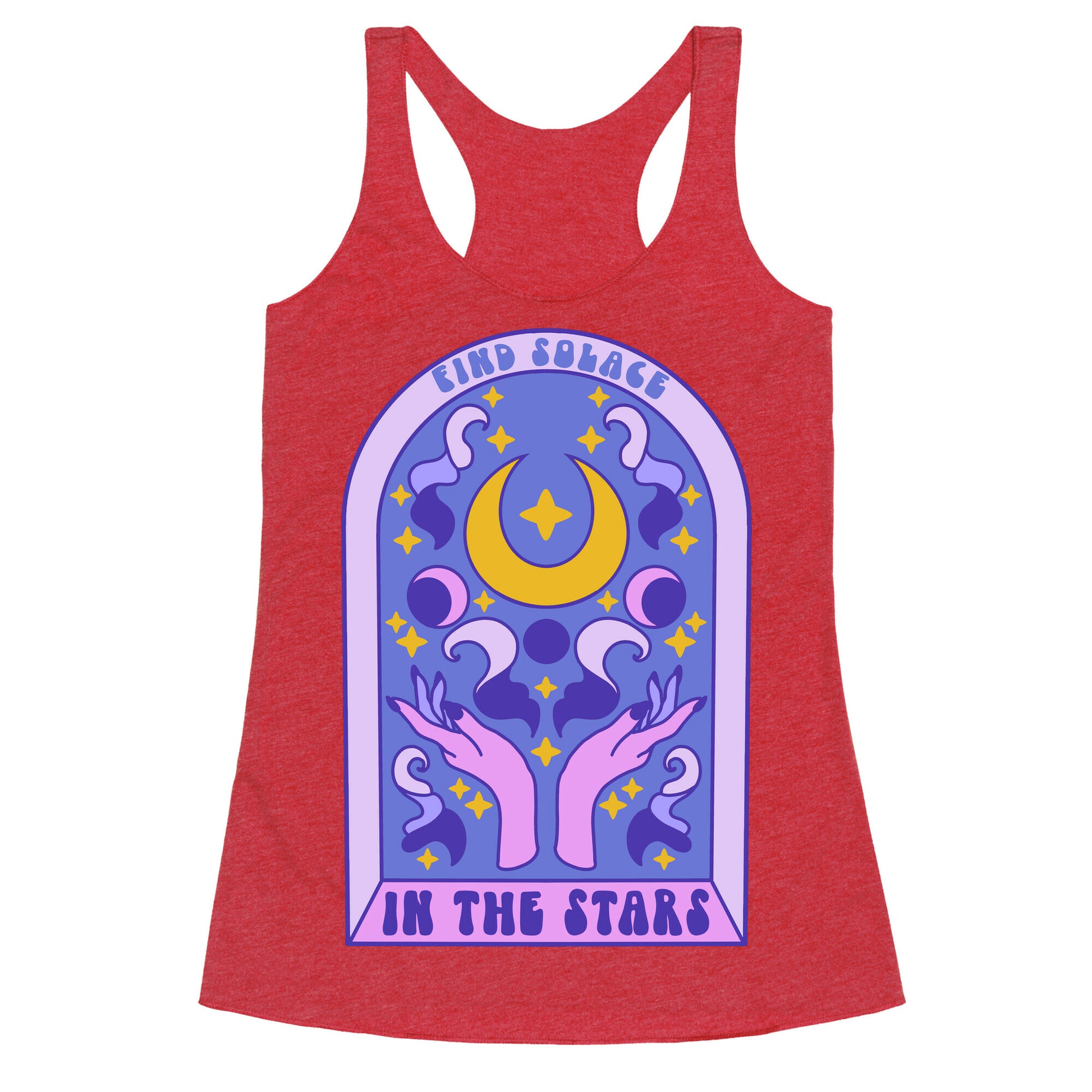 Find Solace In The Stars Racerback Tank