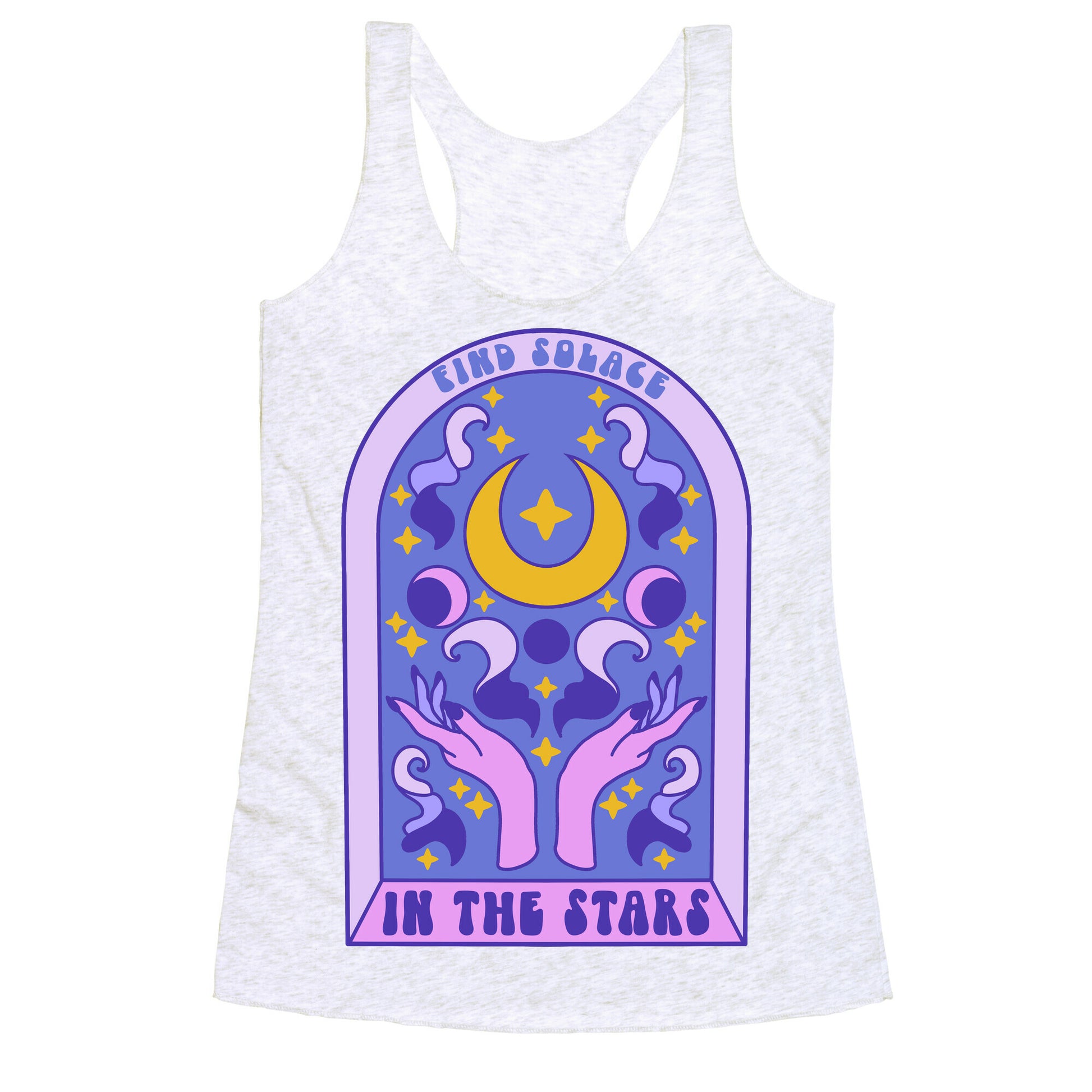 Find Solace In The Stars Racerback Tank