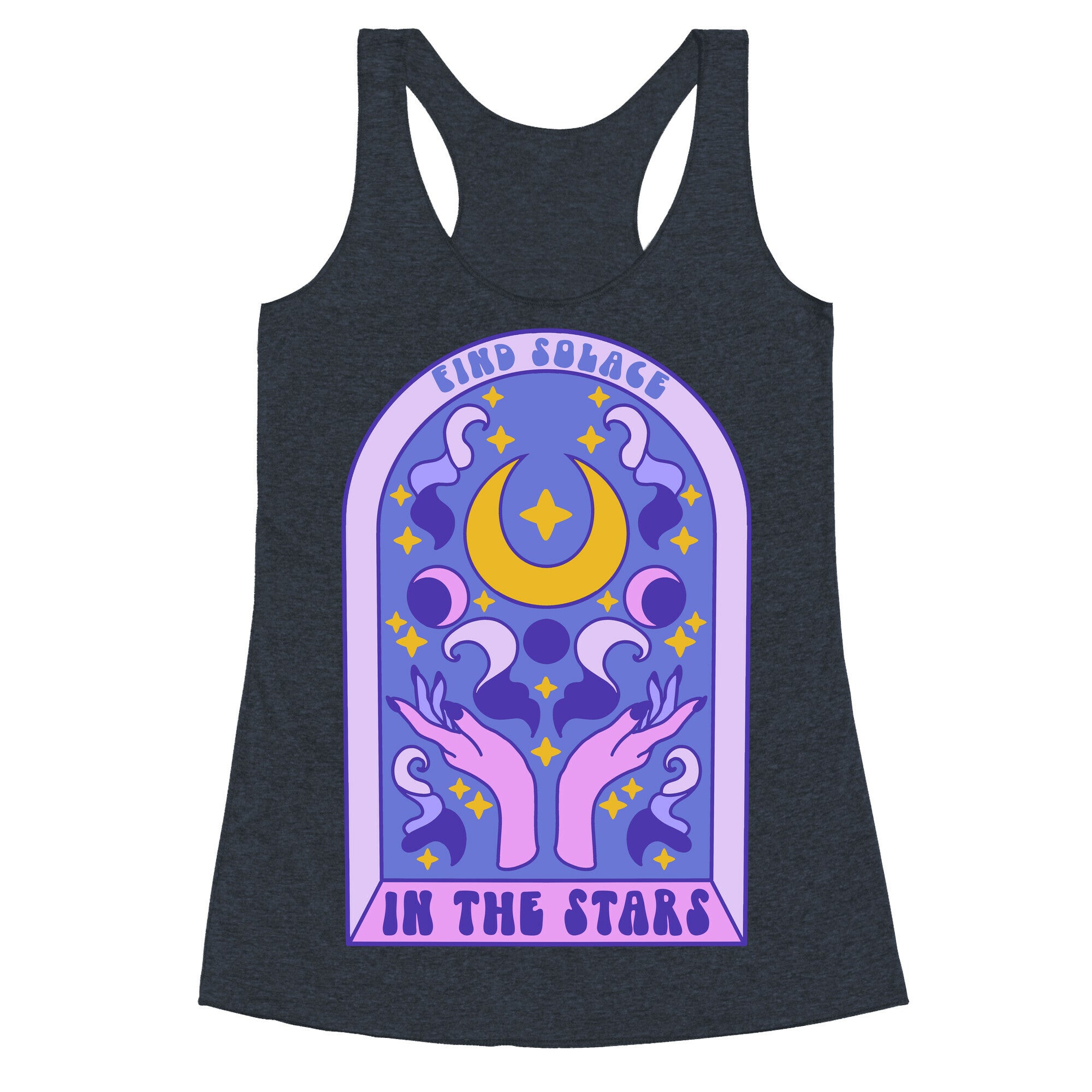 Find Solace In The Stars Racerback Tank