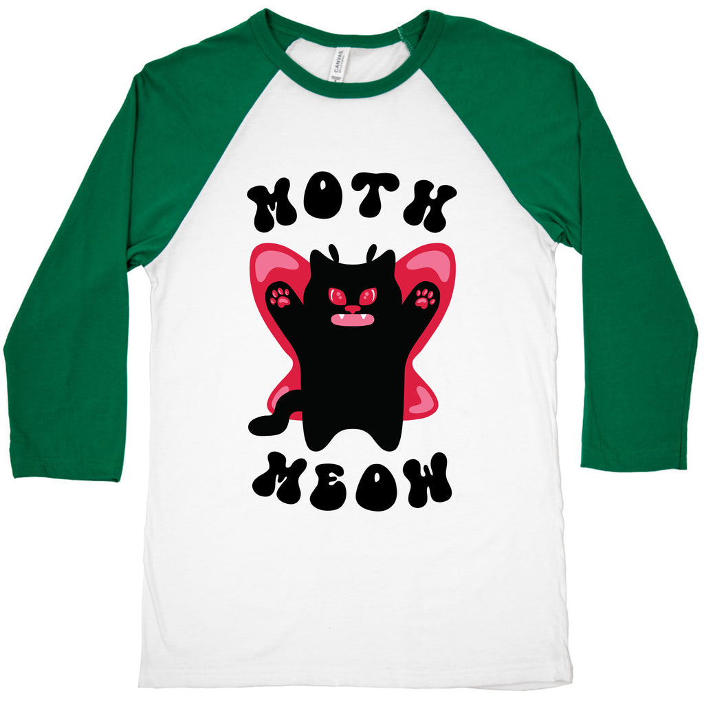 Moth Meow Baseball Tee