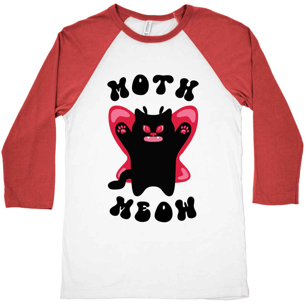 Moth Meow Baseball Tee