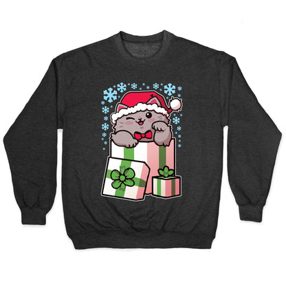 Cute Christmas Cat Crewneck Sweatshirt