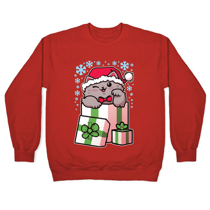 Cute Christmas Cat Crewneck Sweatshirt