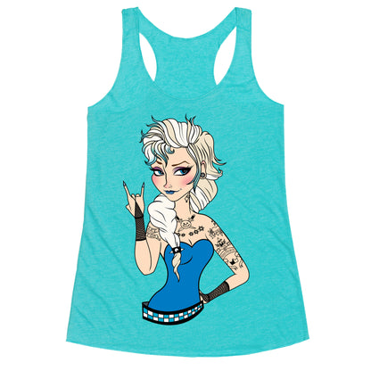 Punk Rock Ice Queen Parody Racerback Tank