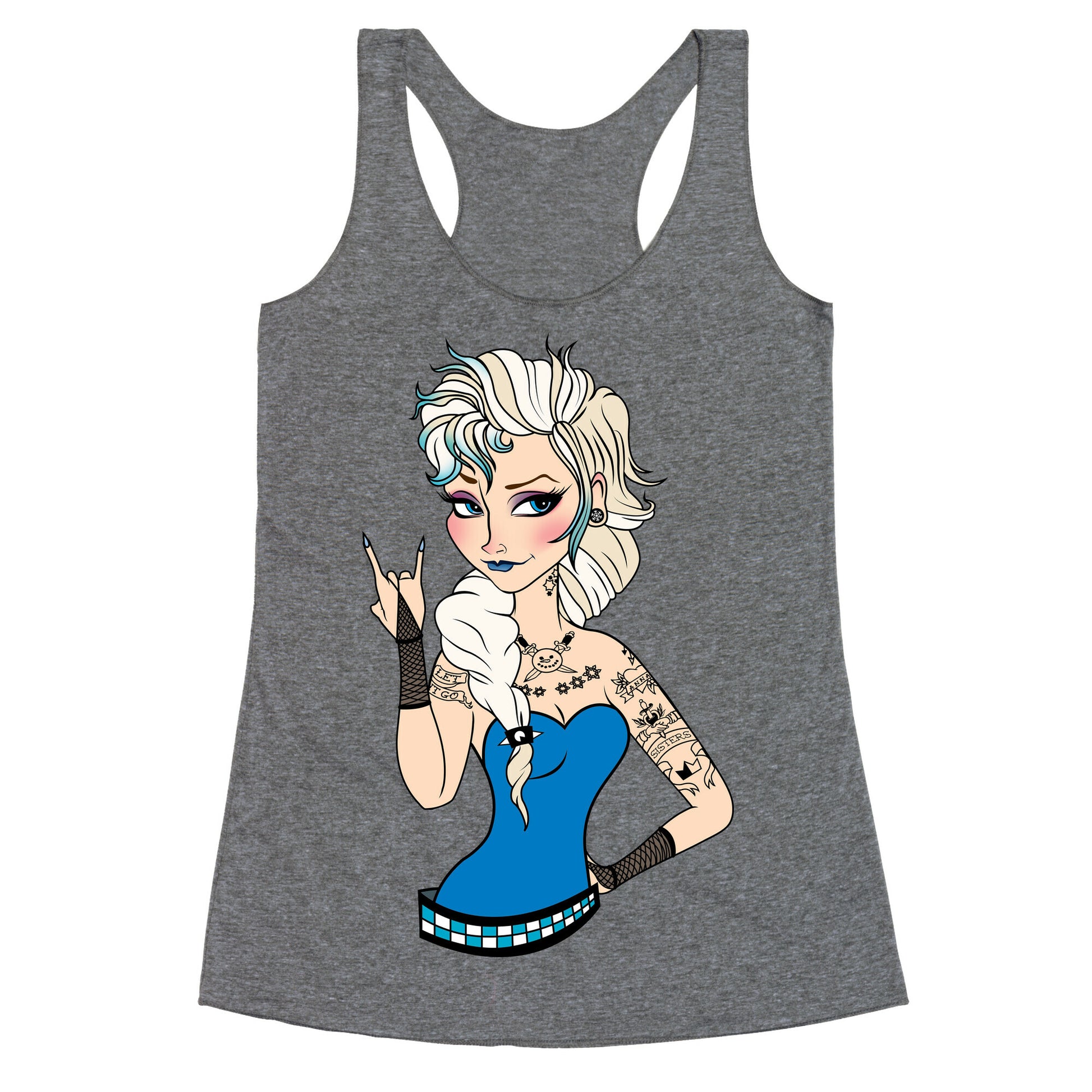 Punk Rock Ice Queen Parody Racerback Tank