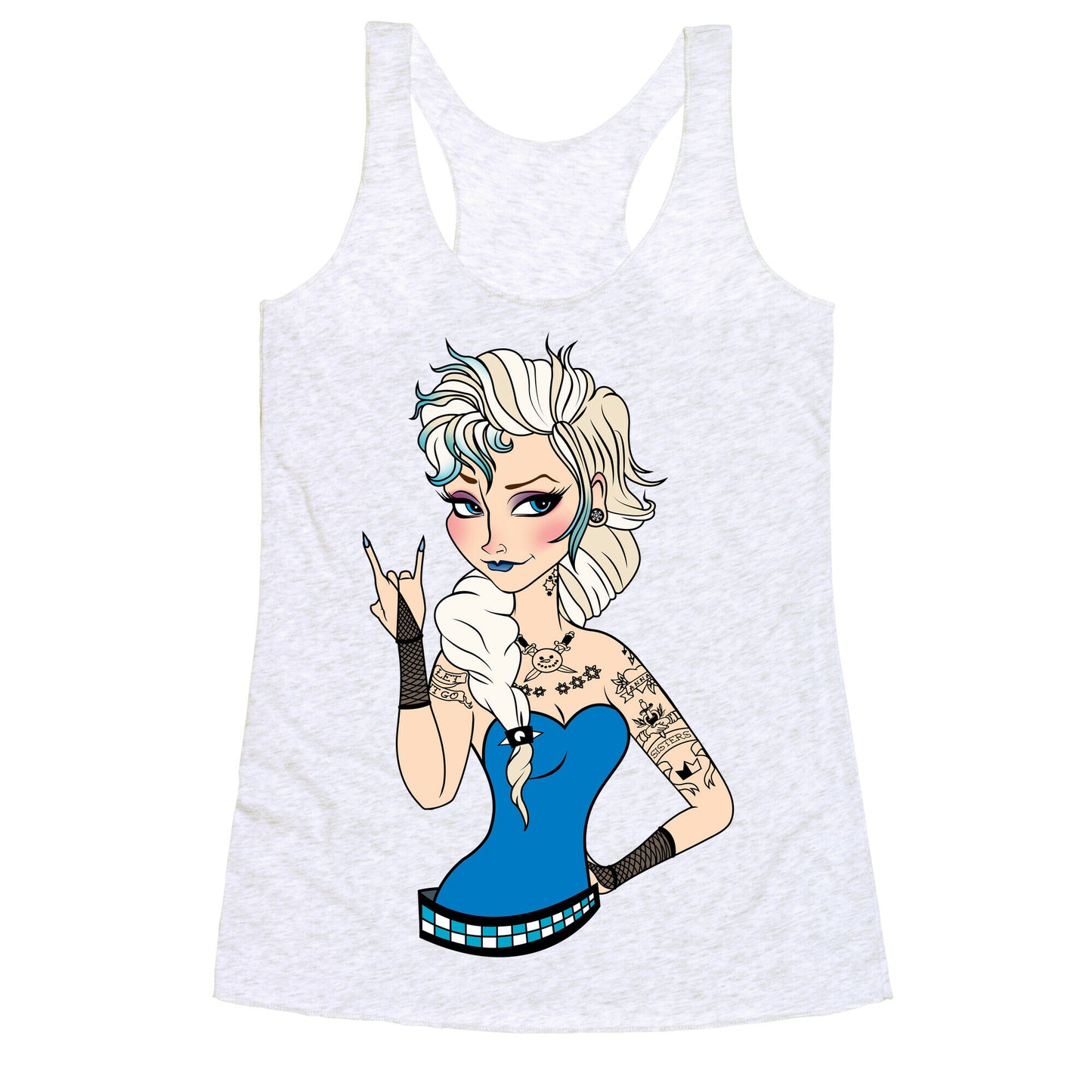 Punk Rock Ice Queen Parody Racerback Tank
