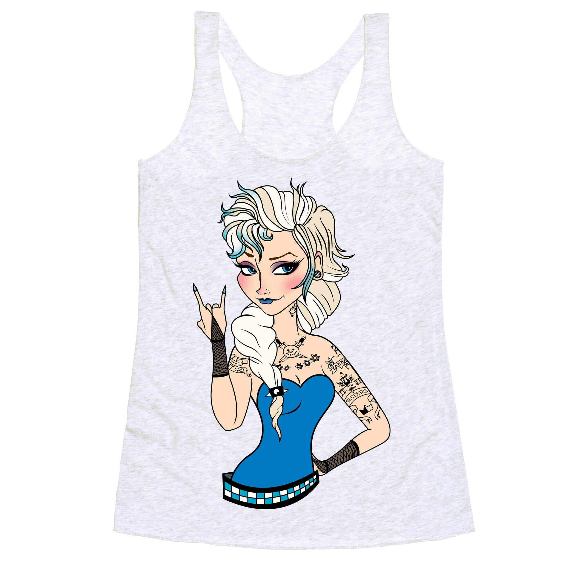 Punk Rock Ice Queen Parody Racerback Tank