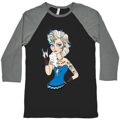 Punk Rock Ice Queen Parody Baseball Tee