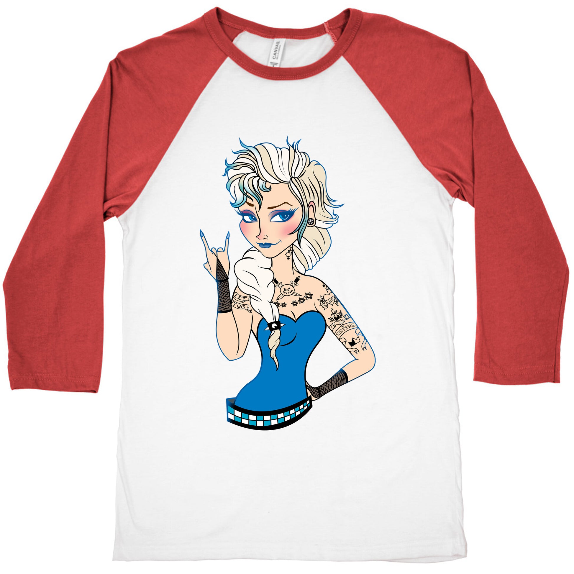 Punk Rock Ice Queen Parody Baseball Tee