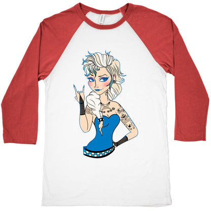 Punk Rock Ice Queen Parody Baseball Tee
