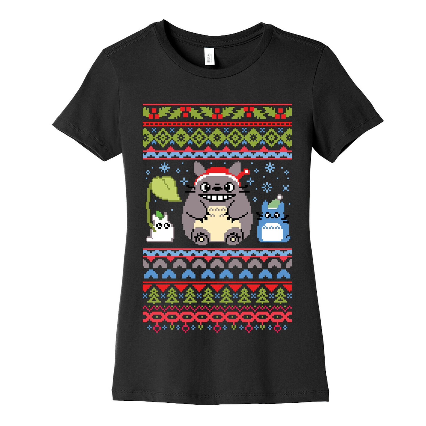 Totoro Ugly Christmas Sweater Women's Cotton Tee