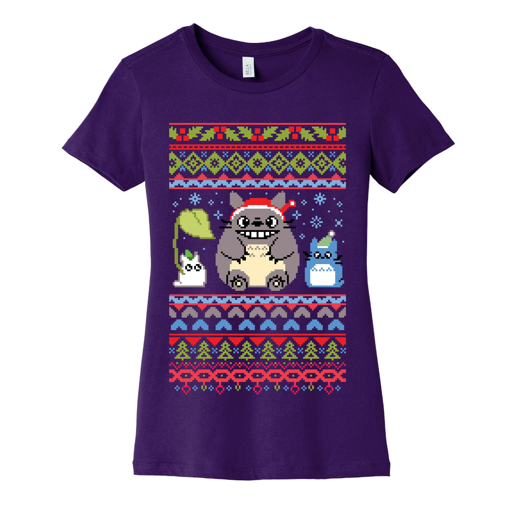 Totoro Ugly Christmas Sweater Women's Cotton Tee