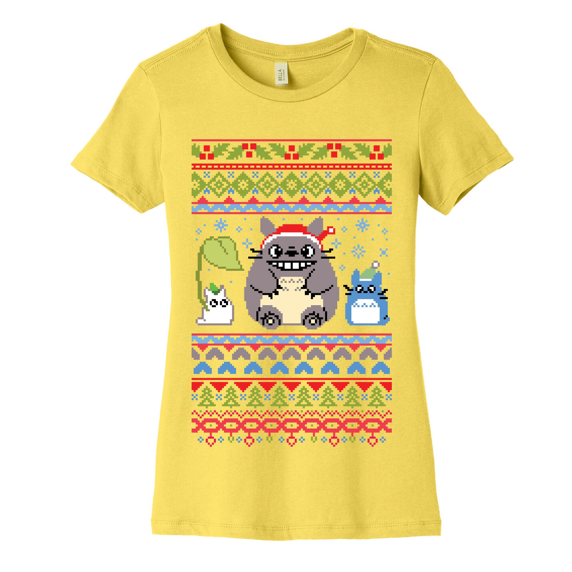 Totoro Ugly Christmas Sweater Women's Cotton Tee