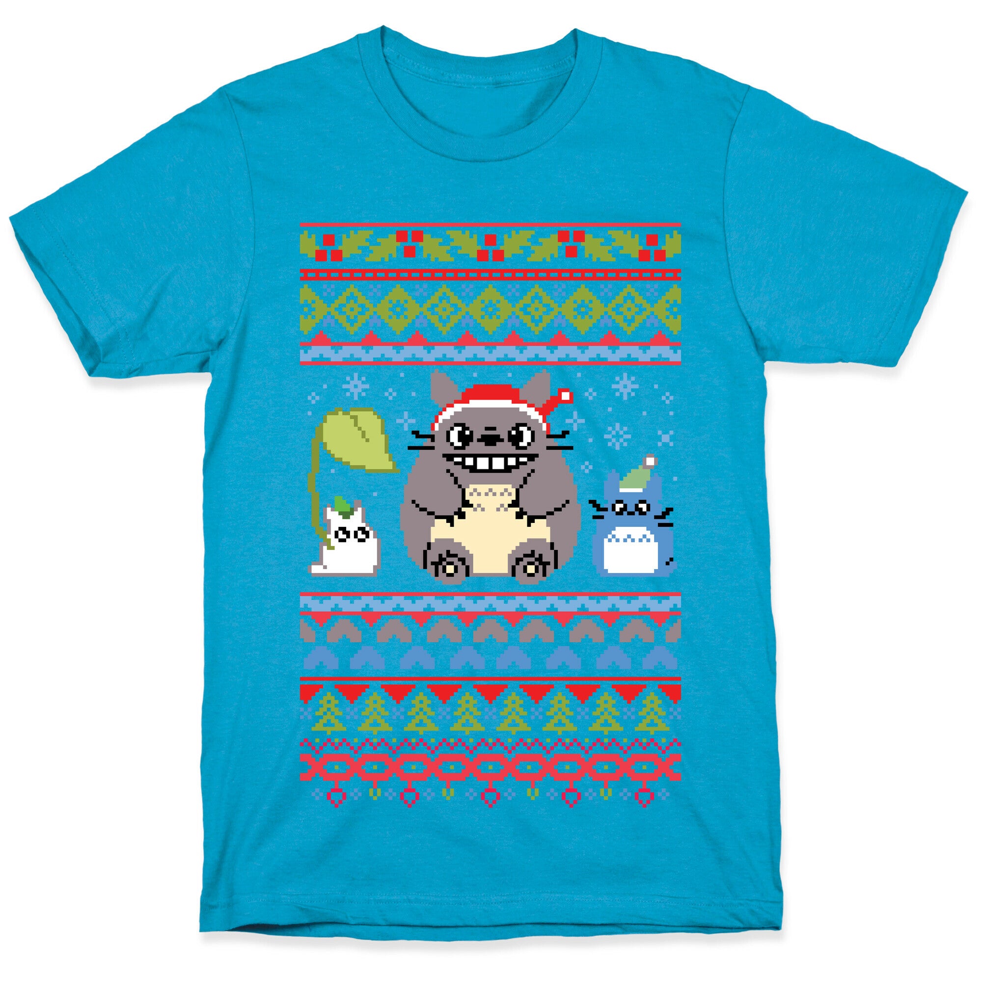 Totoro Ugly Christmas Sweater Unisex Triblend Tee