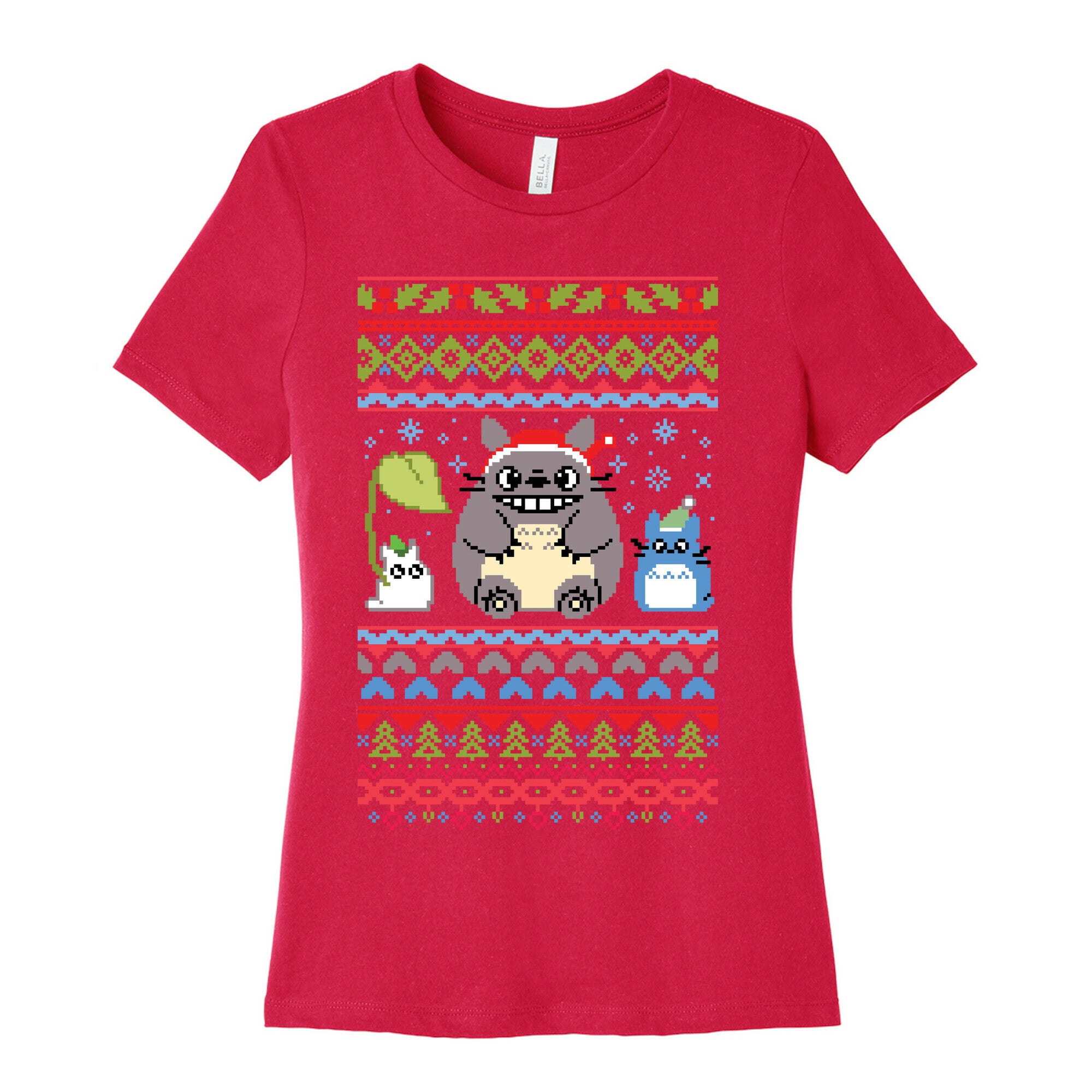 Totoro Ugly Christmas Sweater Women's Cotton Tee