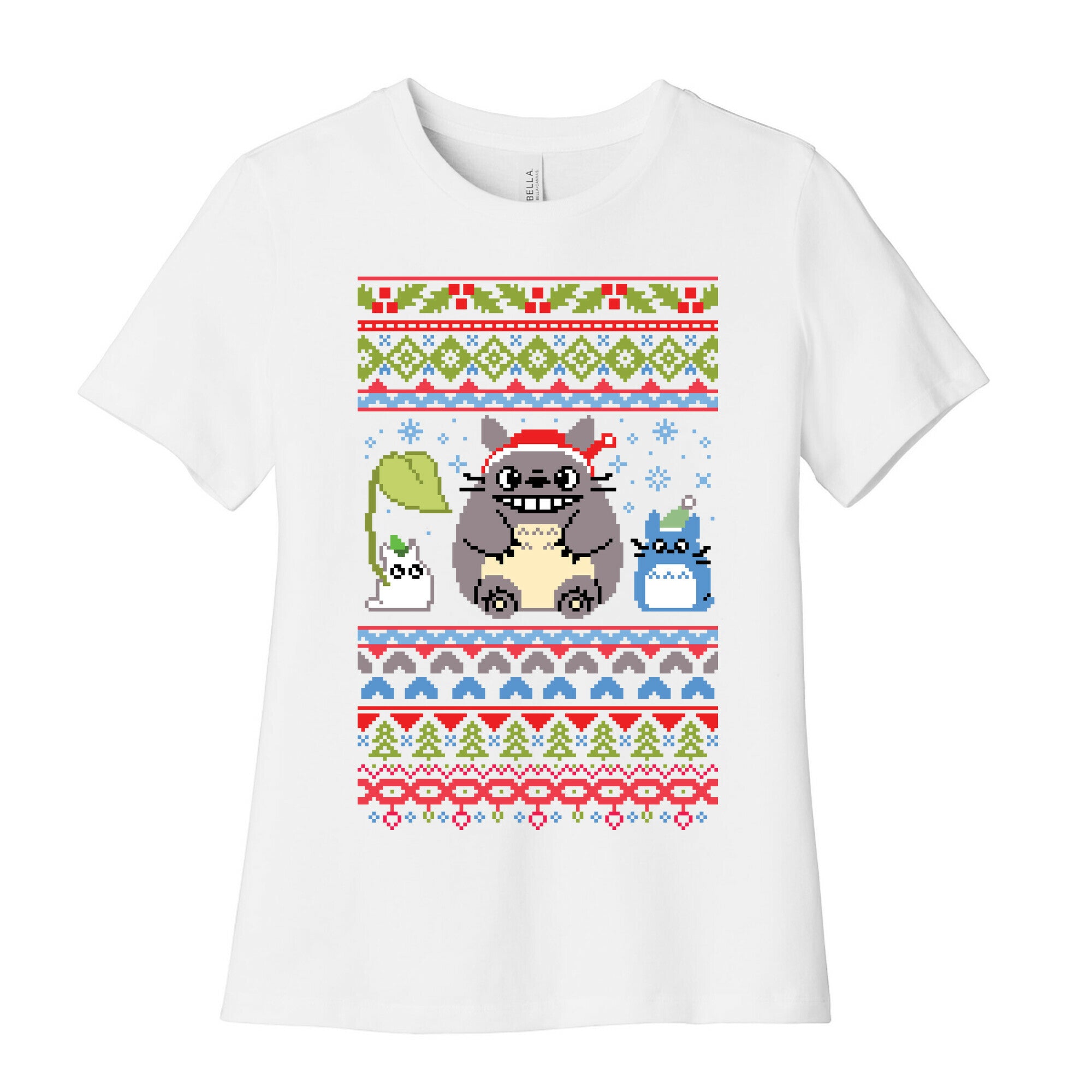 Totoro Ugly Christmas Sweater Women's Cotton Tee