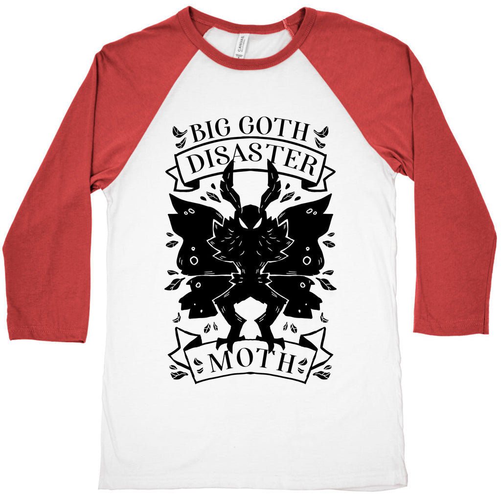 Big Goth Disaster Moth Baseball Tee