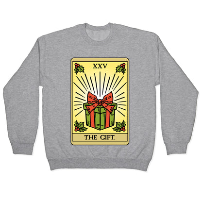 The Gift Tarot Card Holiday Gift Tags Crewneck Sweatshirt