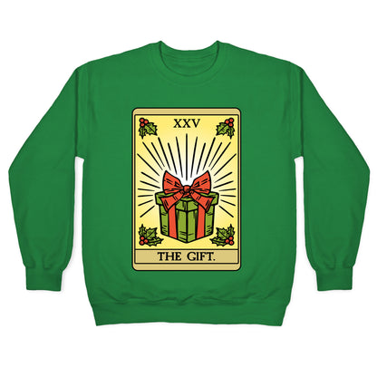 The Gift Tarot Card Holiday Gift Tags Crewneck Sweatshirt