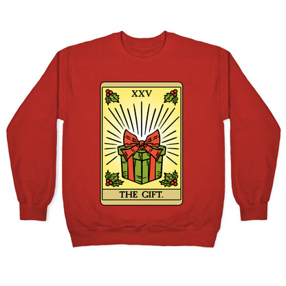 The Gift Tarot Card Holiday Gift Tags Crewneck Sweatshirt