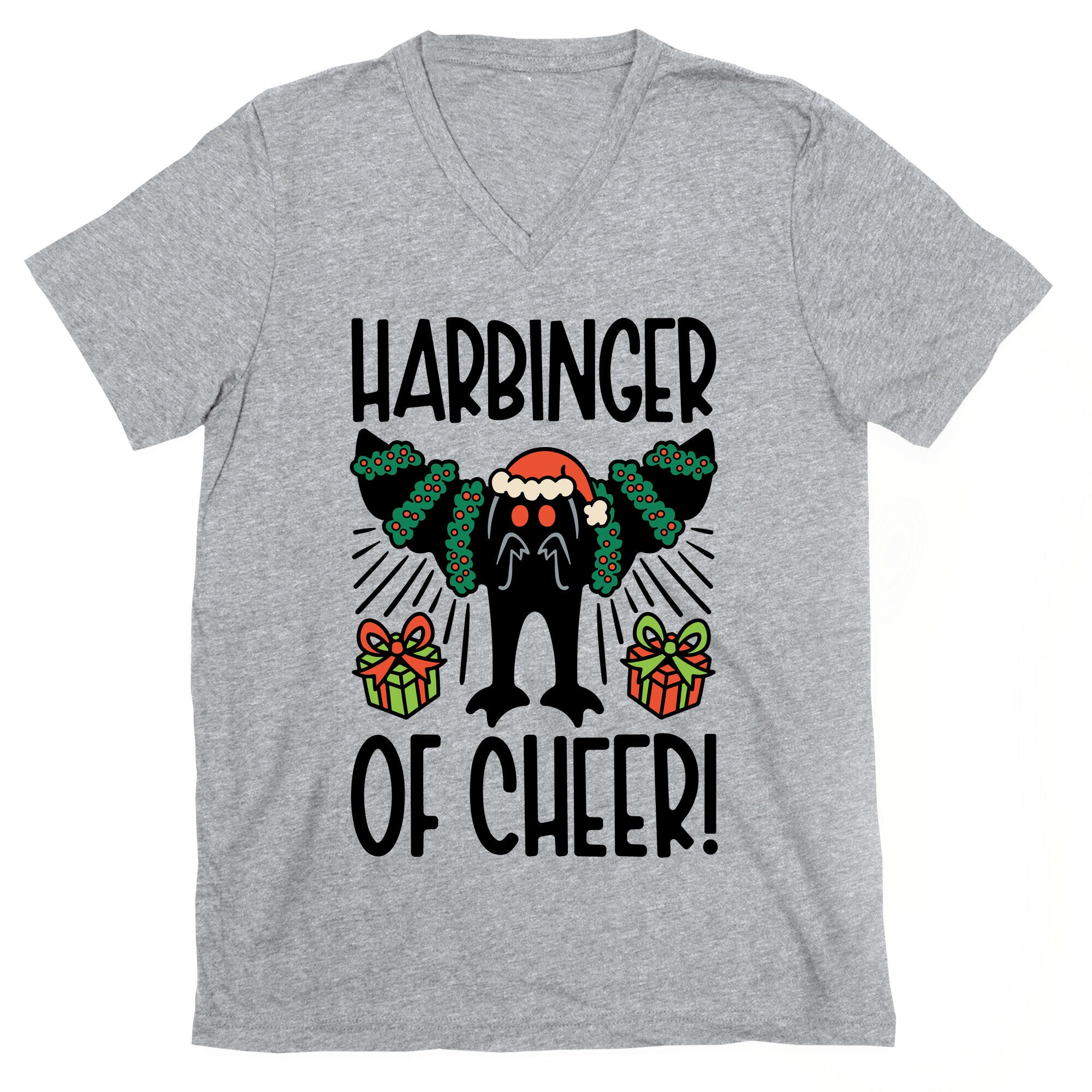 Harbinger of Cheer Mothman Parody V-Neck