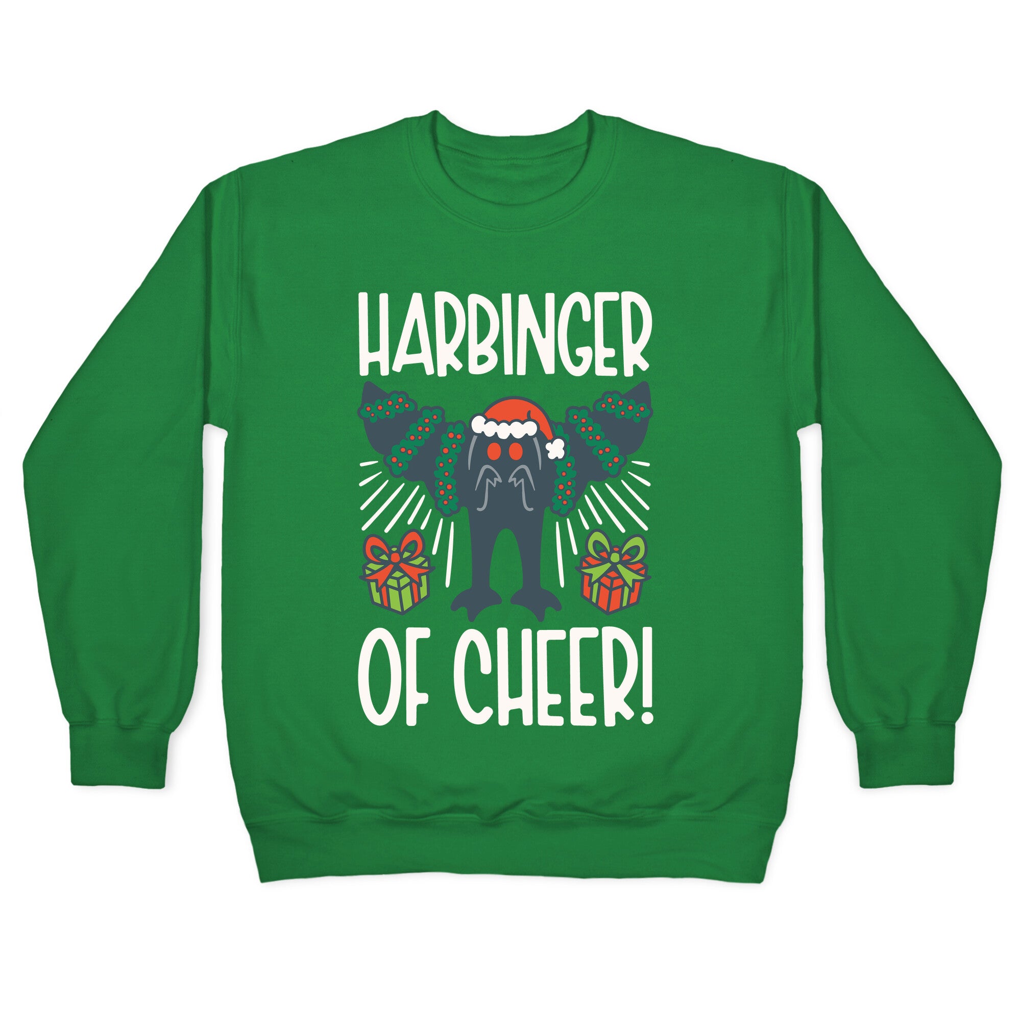 Harbinger of Cheer Mothman Parody Crewneck Sweatshirt