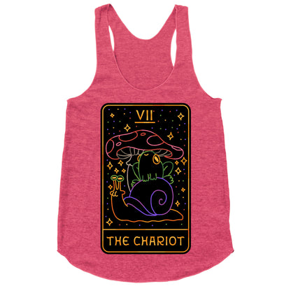 The Chariot Frog On a Snail Tarot Racerback Tank