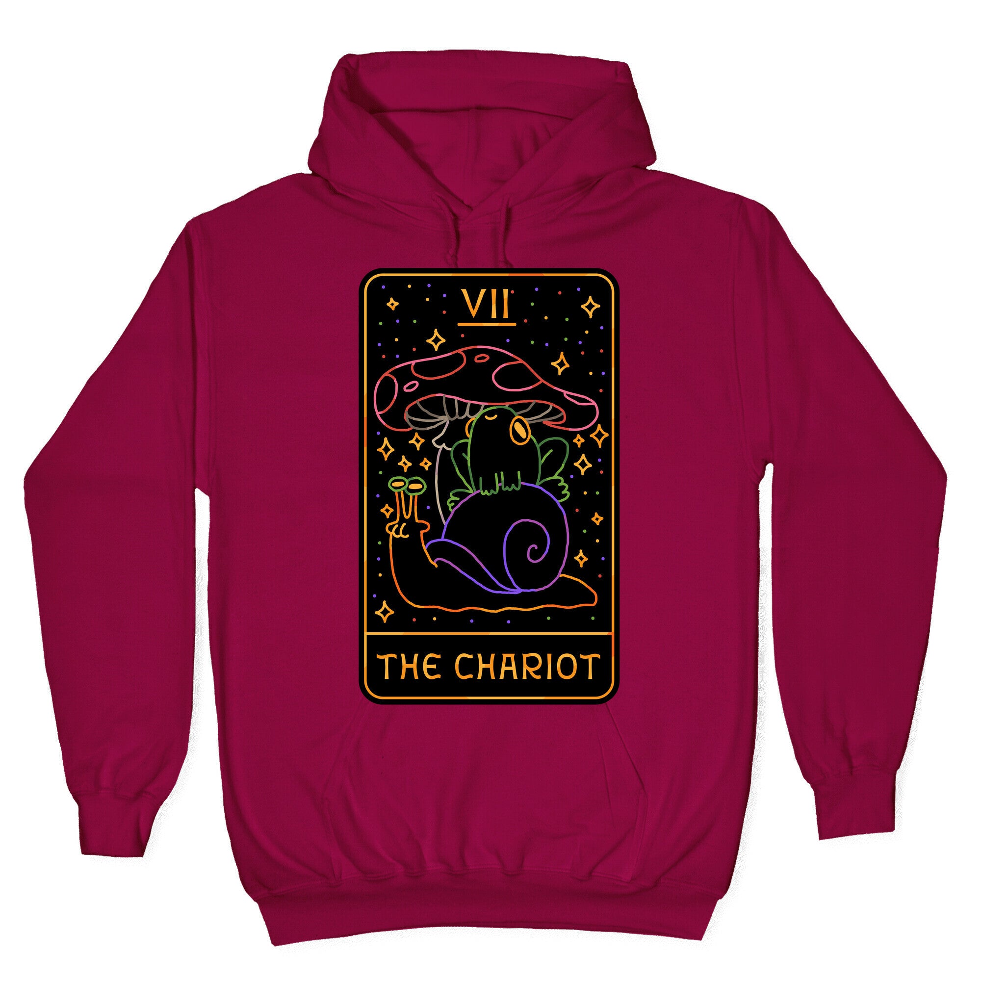The Chariot Frog On a Snail Tarot Hoodie