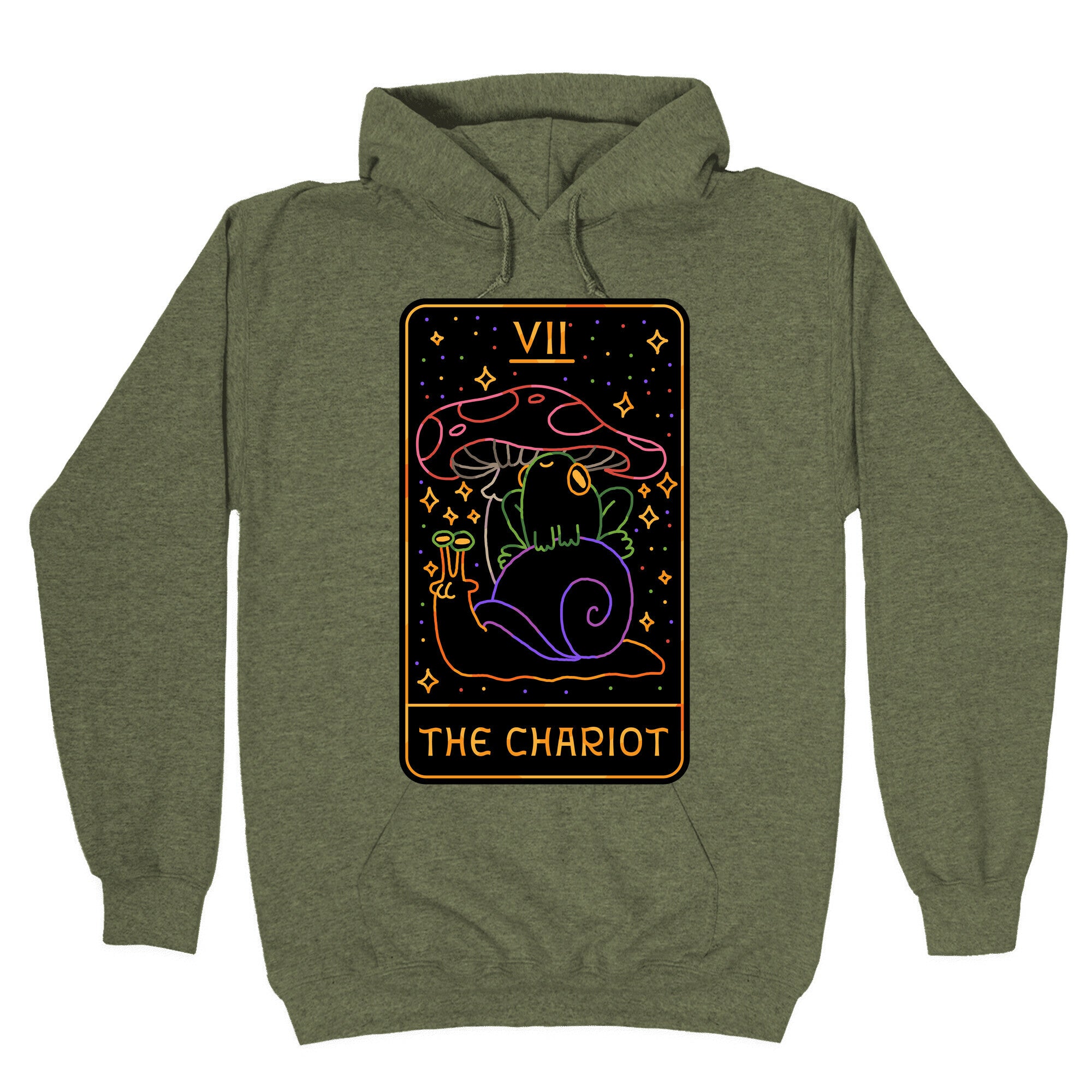 The Chariot Frog On a Snail Tarot Hoodie