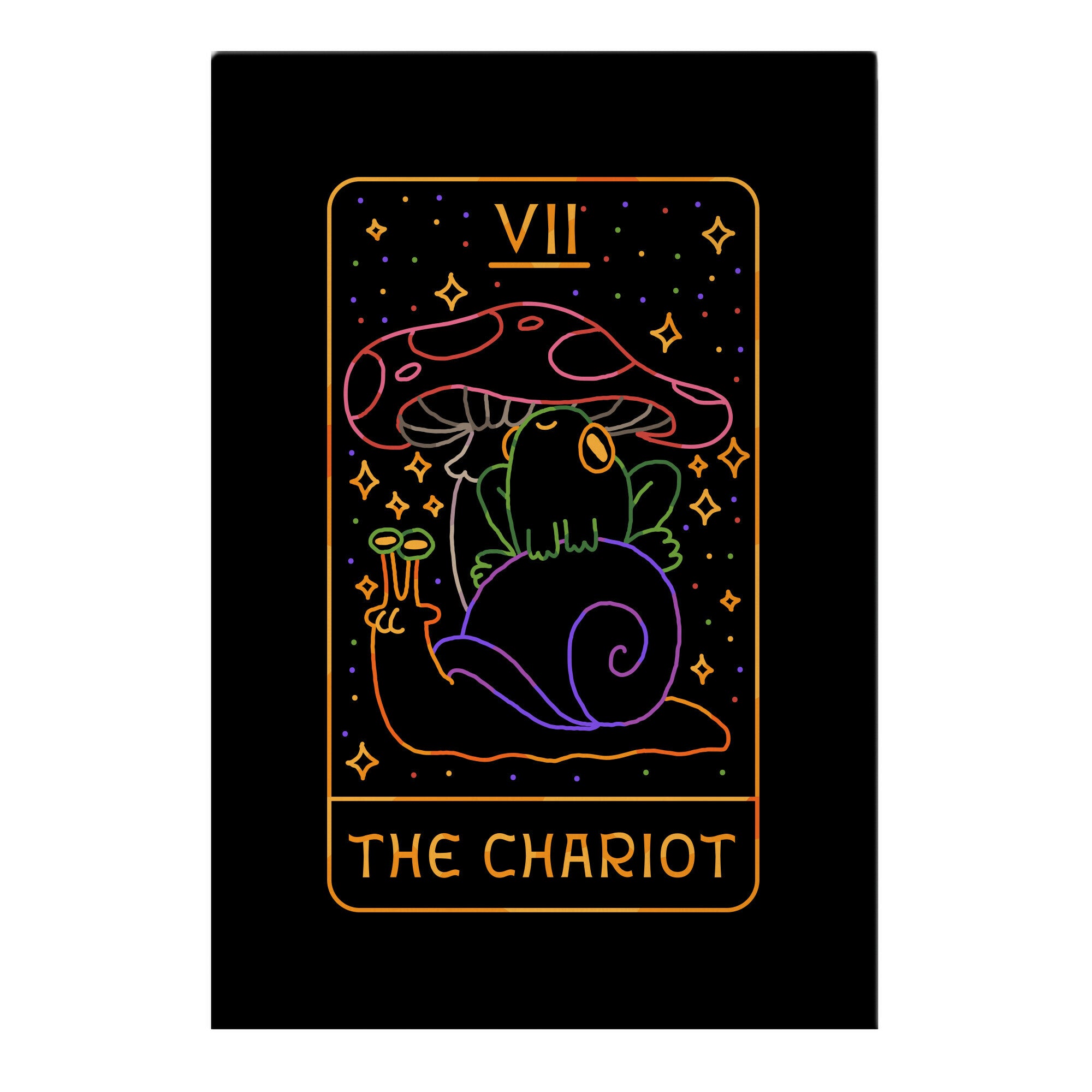 The Chariot Frog On a Snail Tarot Garden Flag