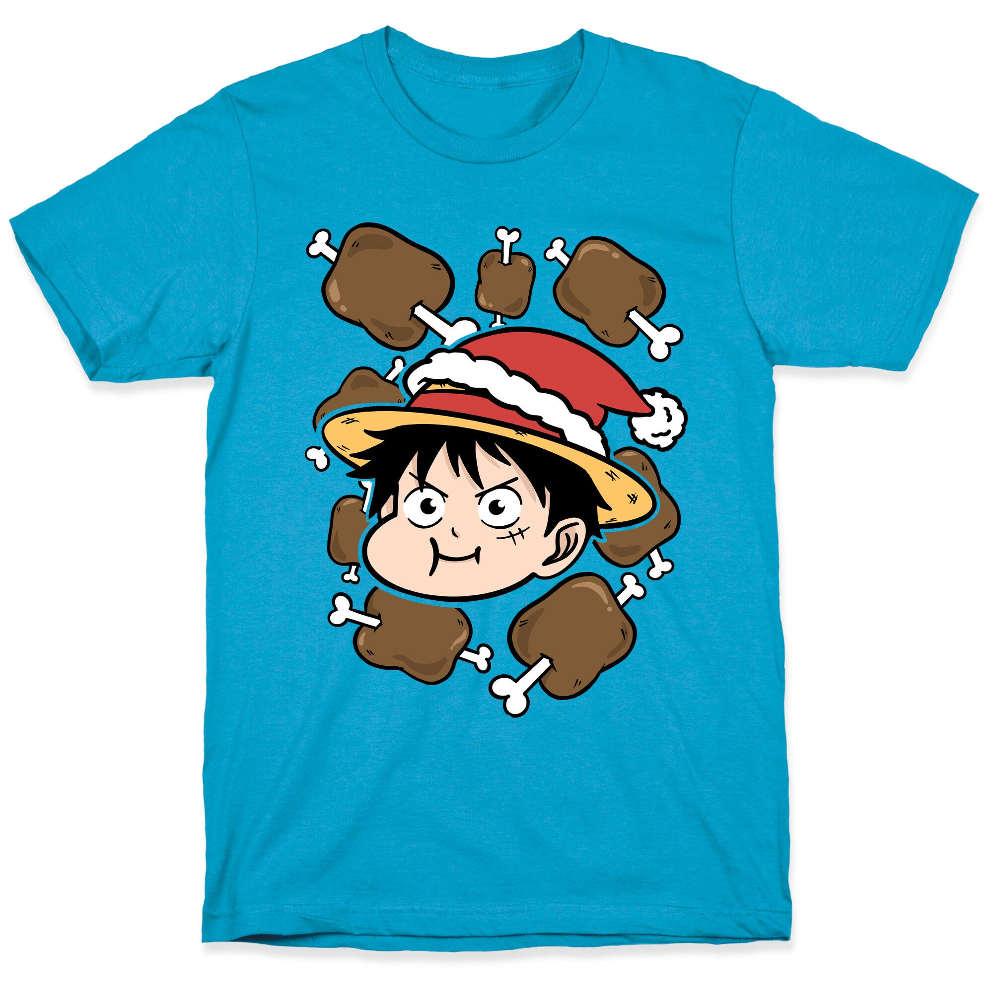 Luffy Holiday Feast Parody Unisex Triblend Tee