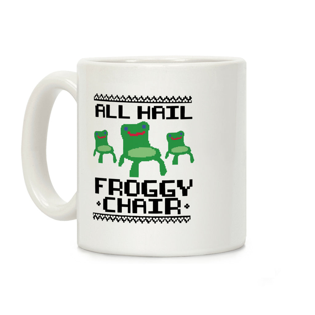 All Hail Froggy Chair Ugly Sweater Coffee Mug