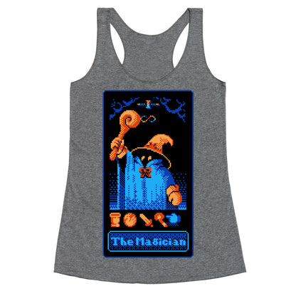 The Black Mage Magician Tarot Racerback Tank