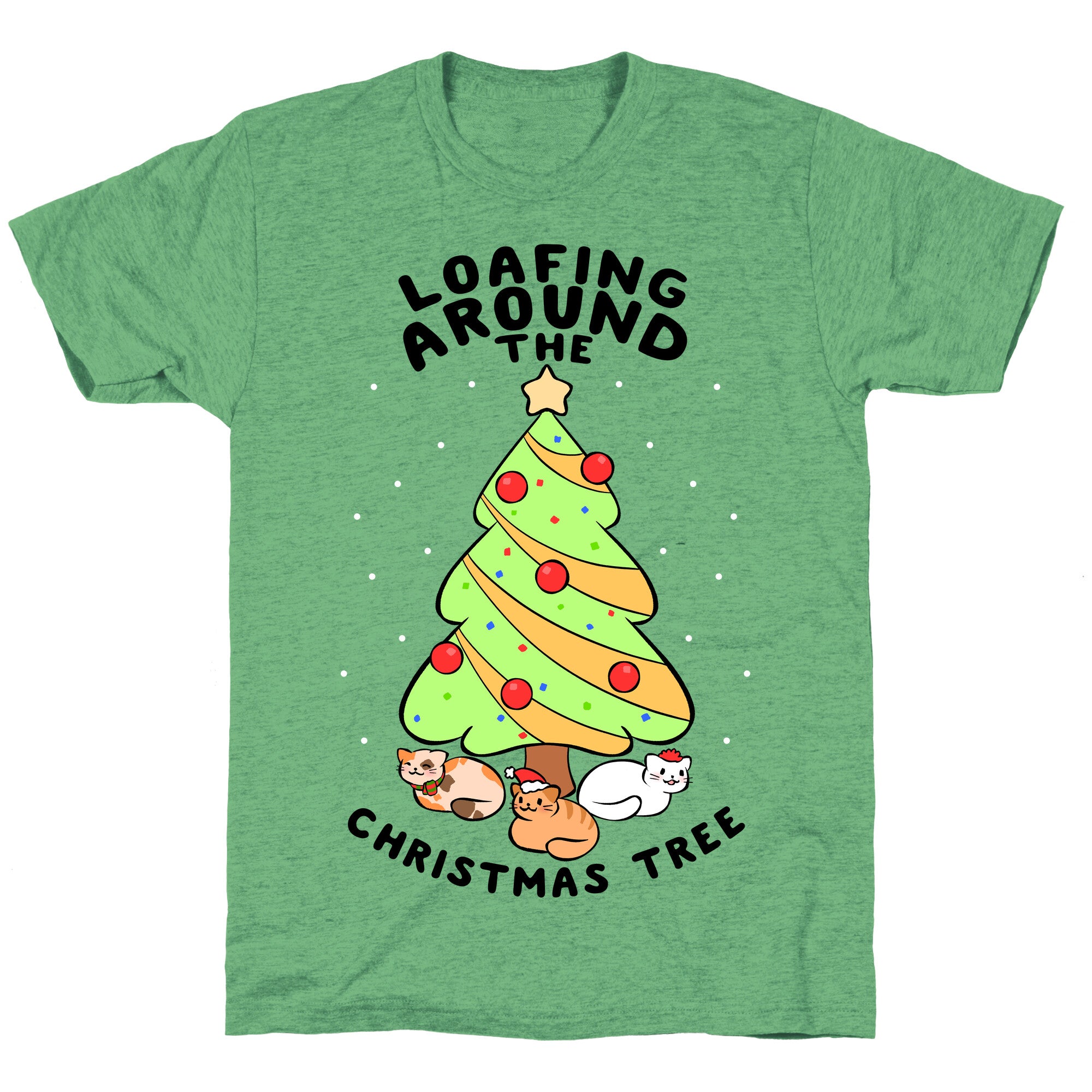 Loafing Around The Christmas Tree Unisex Triblend Tee