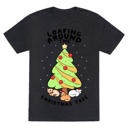 Loafing Around The Christmas Tree Unisex Triblend Tee