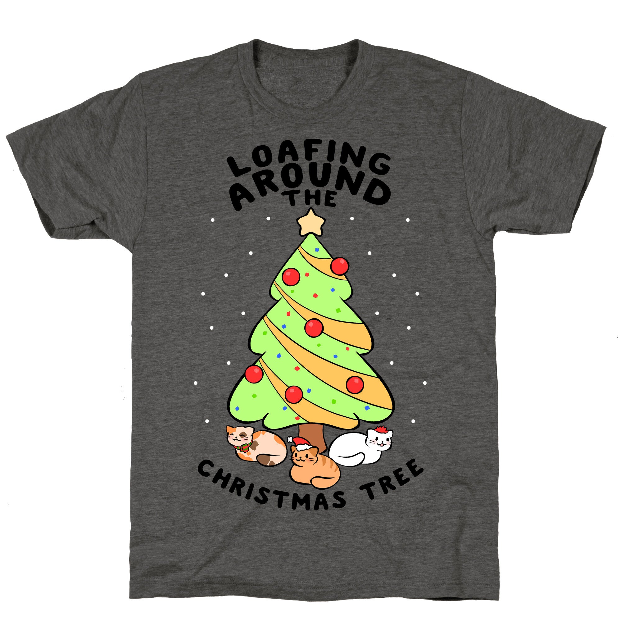 Loafing Around The Christmas Tree Unisex Triblend Tee