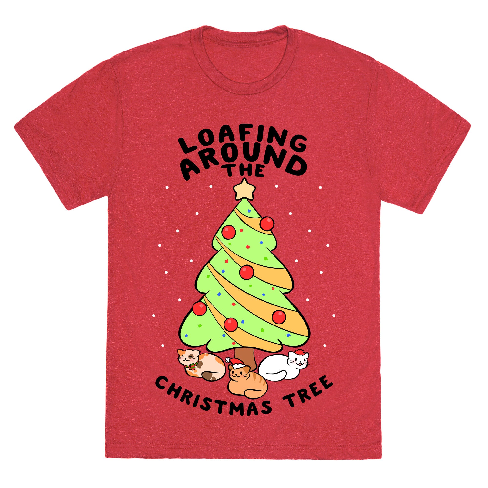Loafing Around The Christmas Tree Unisex Triblend Tee
