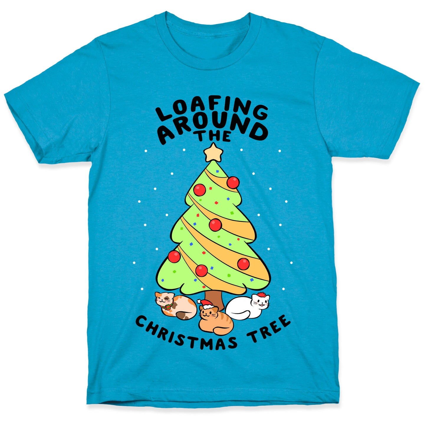 Loafing Around The Christmas Tree Unisex Triblend Tee