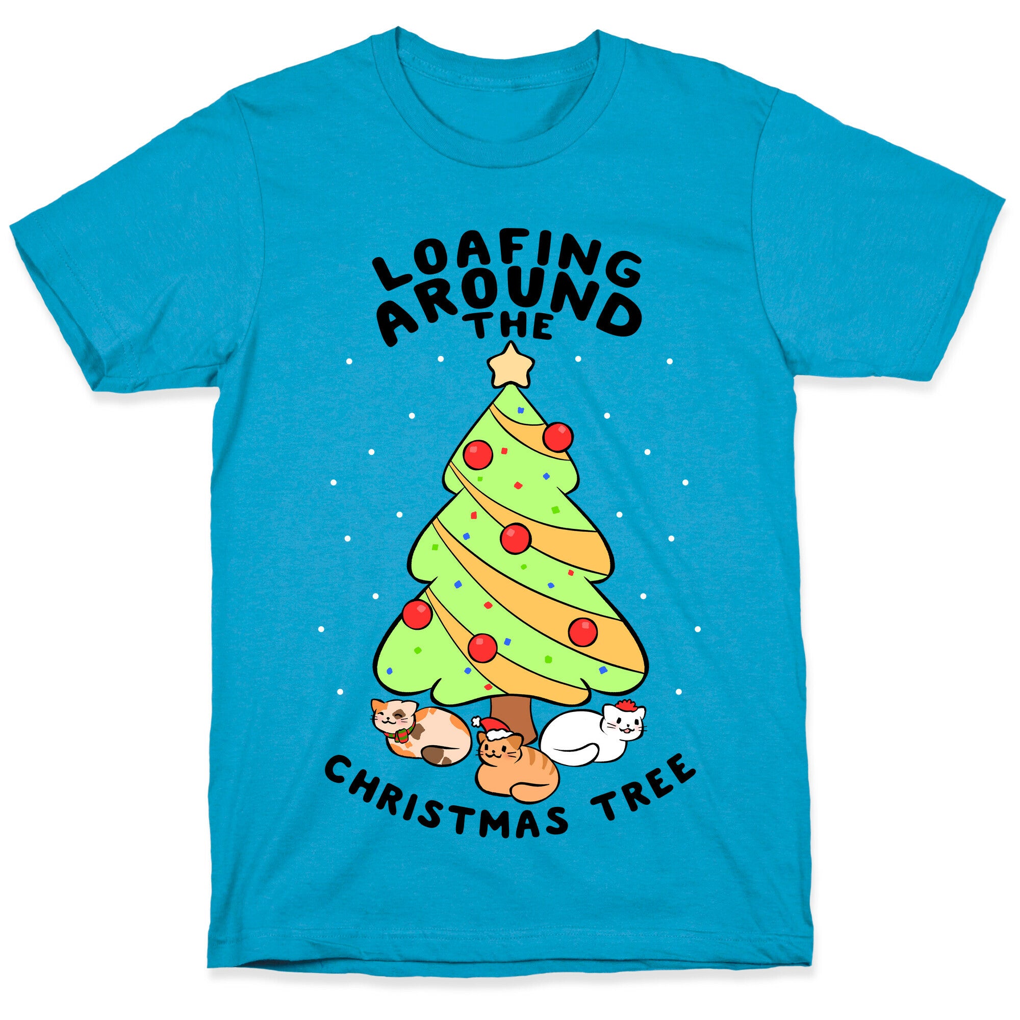 Loafing Around The Christmas Tree Unisex Triblend Tee
