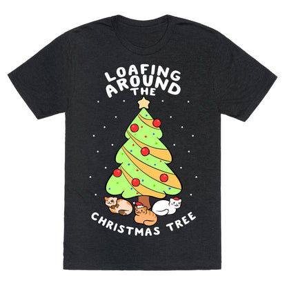 Loafing Around The Christmas Tree Unisex Triblend Tee