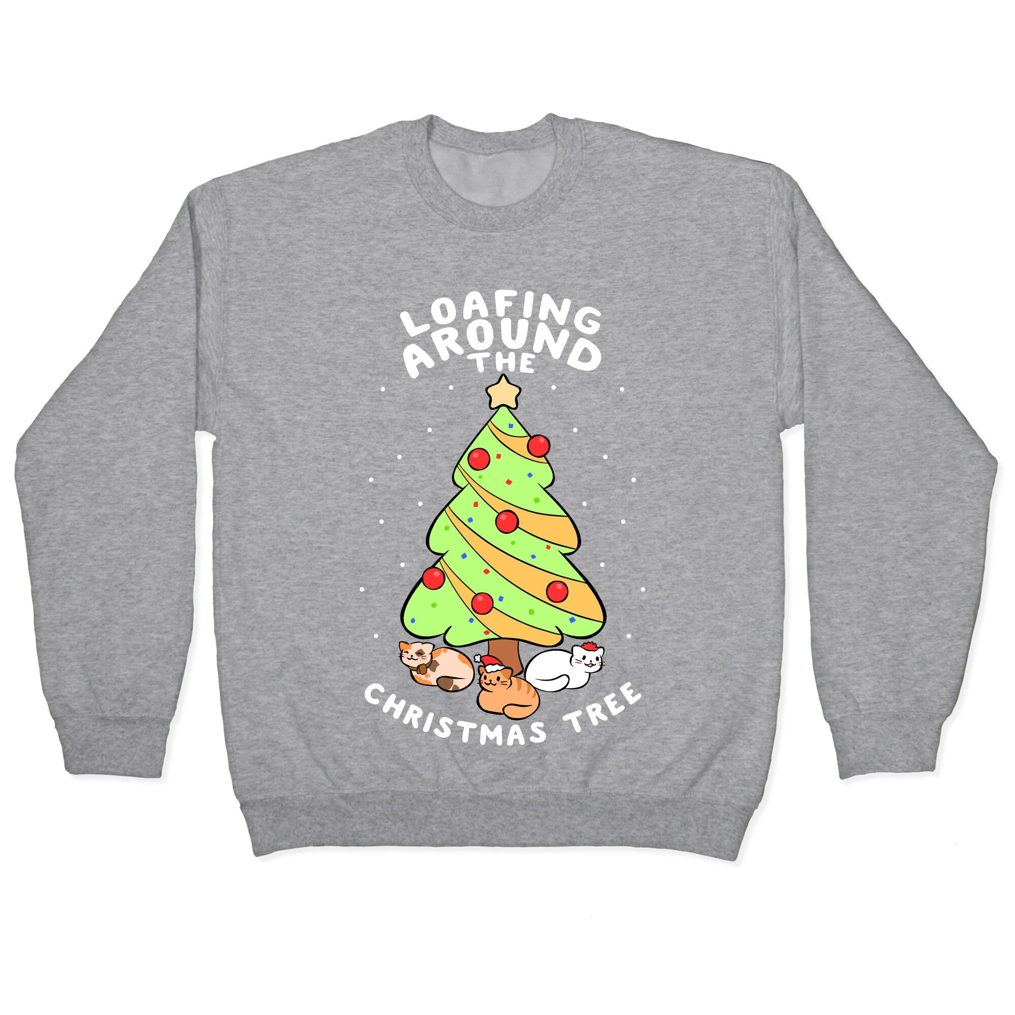 Loafing Around The Christmas Tree Crewneck Sweatshirt