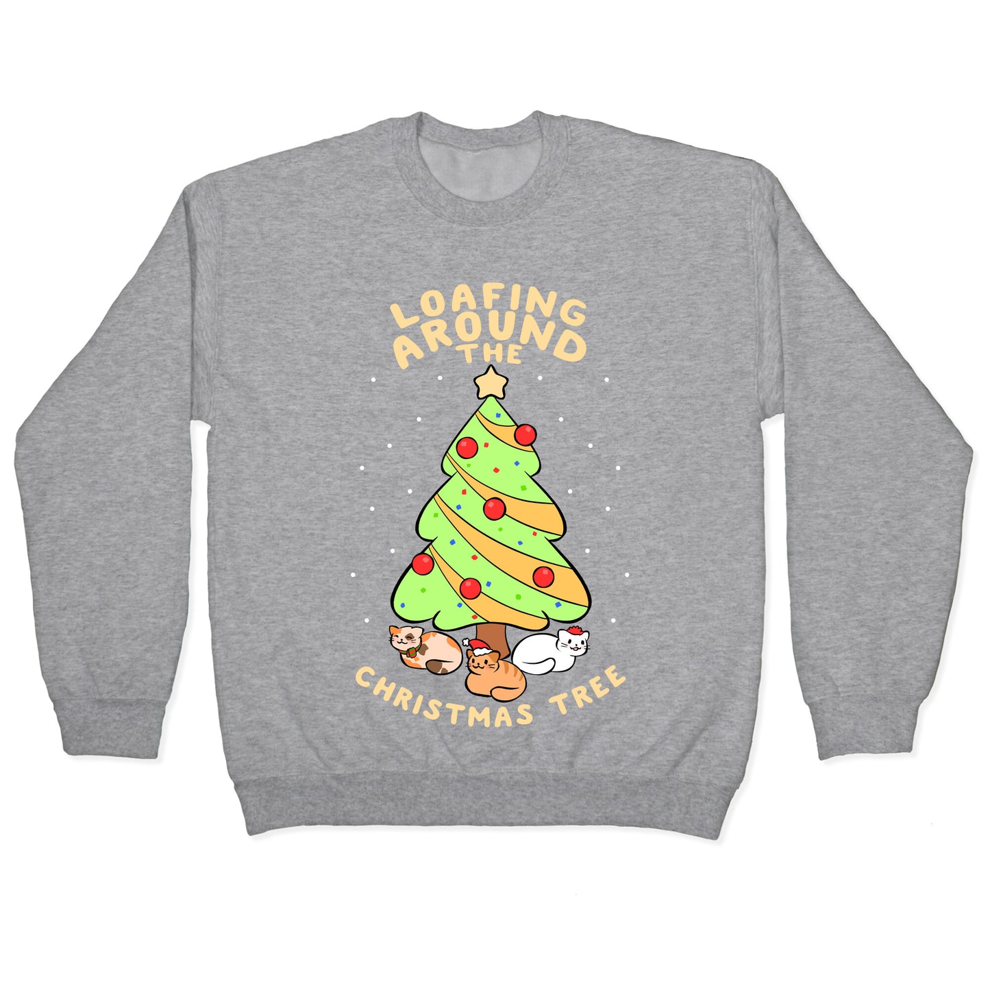 Loafing Around The Christmas Tree Crewneck Sweatshirt