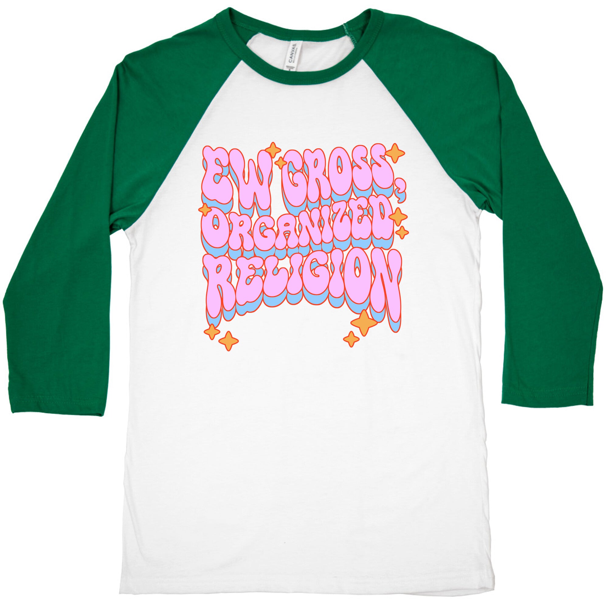 Ew Gross, Organized Religion Baseball Tee