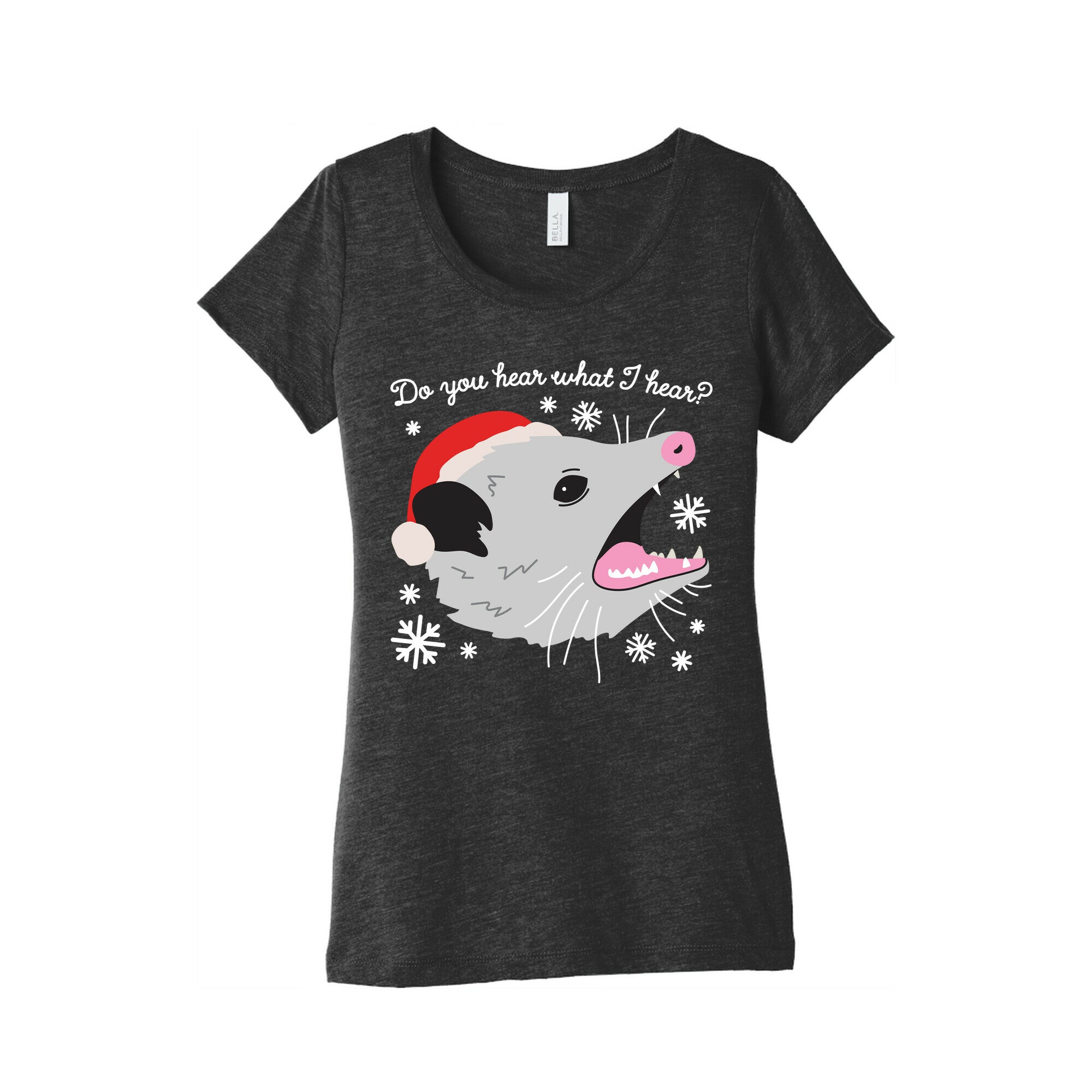 Do You Hear What I Hear? Screaming Opossum Women's Triblend Tee