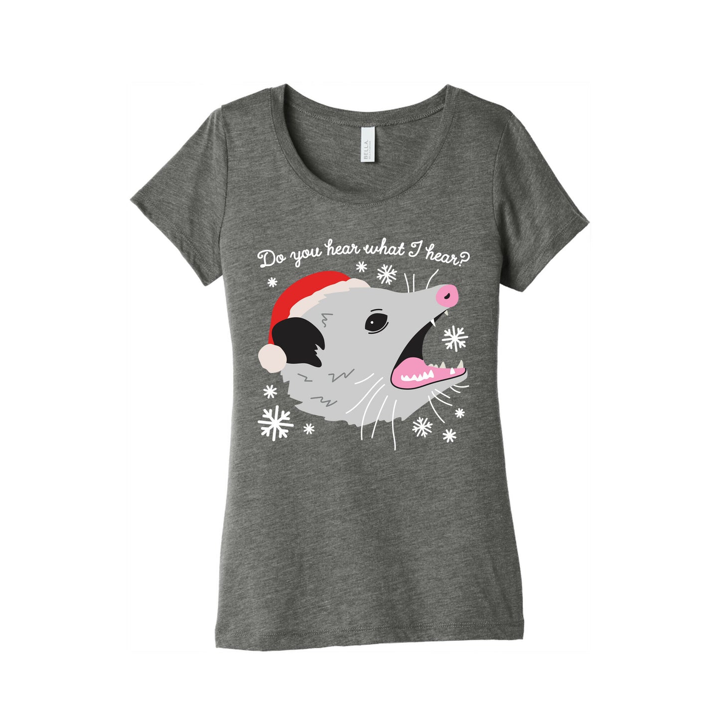 Do You Hear What I Hear? Screaming Opossum Women's Triblend Tee