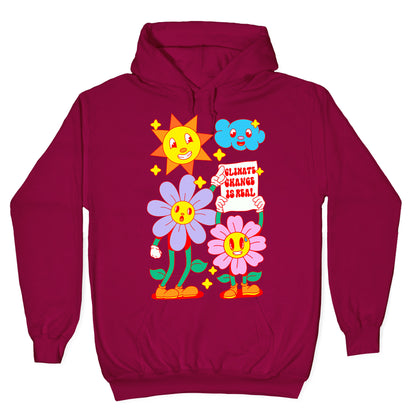 Climate Change Is Real Cartoon Hoodie