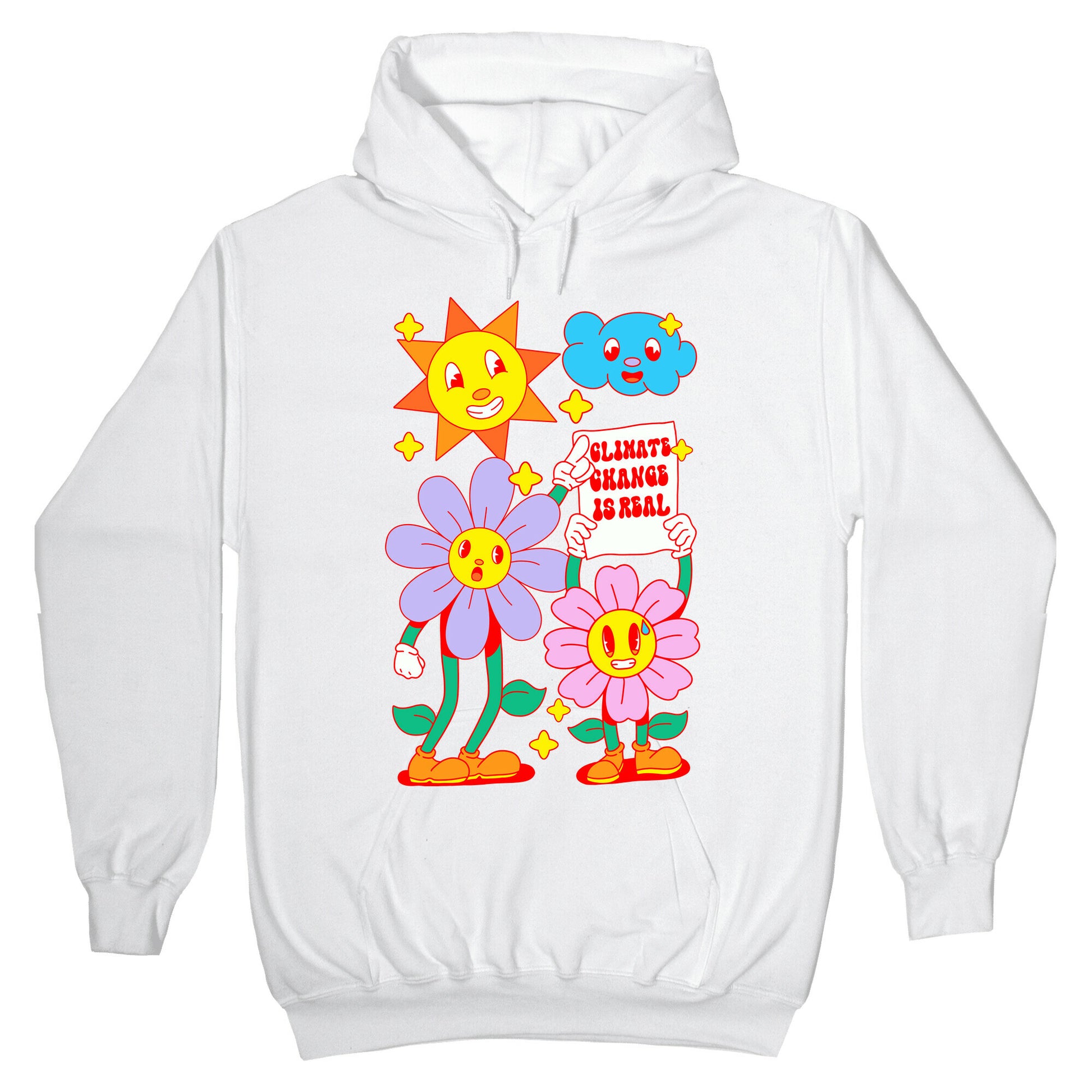 Climate Change Is Real Cartoon Hoodie